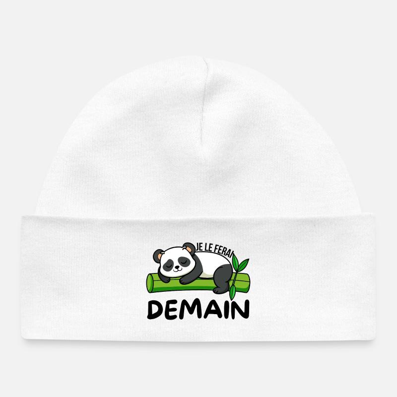 Funny T-Shirt "Je Le Do" Tomorrow - Funny Phrase - Bonnet bébé bio - blanc