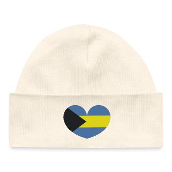 Cœur du drapeau des Bahamas - Bonnet bébé bio - blanc - Devant