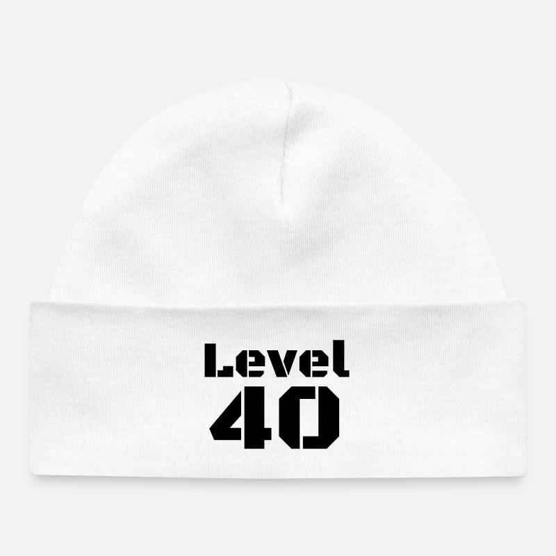 Level 40 - Baby Organic Beanie - white
