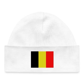 Belgian flag - Baby Organic Beanie - white - Front