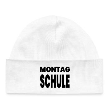 School - Baby Organic Beanie - white - Front