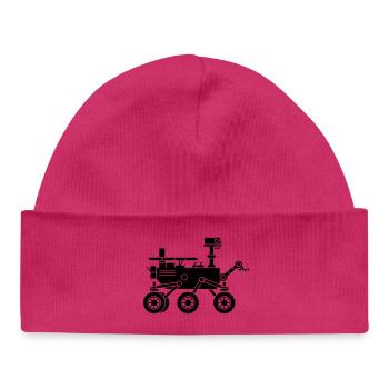 Silhouette du robot du rover marttien - Bonnet bébé bio - blanc - Devant