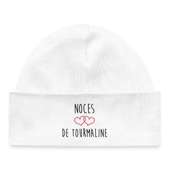 Tourmaline Wedding 52 years of marriage - Baby Organic Beanie - white - Front