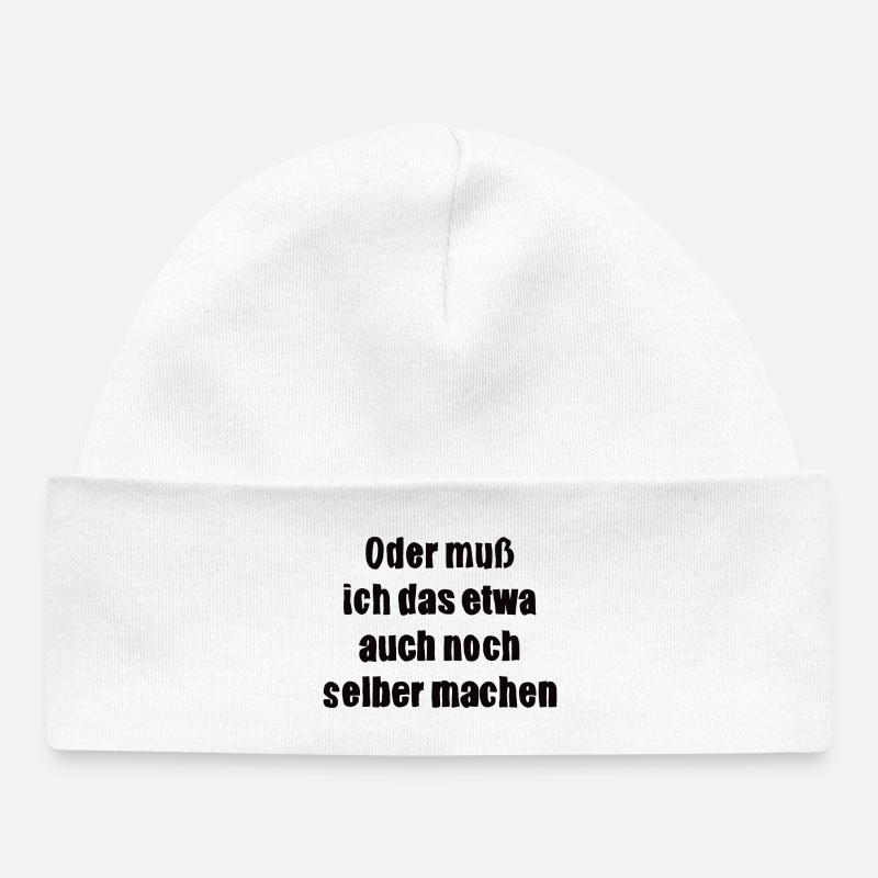 Ou dois-je le faire moi-même - Bonnet bébé bio - blanc