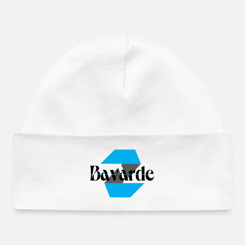 Logo bavarde - Bonnet bébé bio - blanc