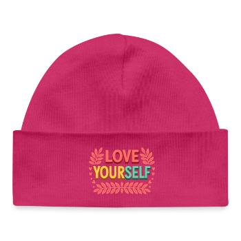 Liebe dich selbst - Baby Organic Mütze - Weiß - Vorne