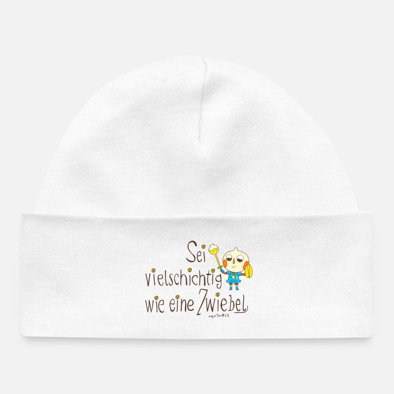 Soyez à plusieurs couches comme un oignon - Bonnet bébé bio - blanc