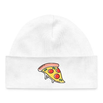 Icône de la pizza - Bonnet bébé bio - blanc - Devant