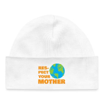 Respect Your Mother Earth Retro Eco Nature Graphic - Bonnet bébé bio - blanc - Devant