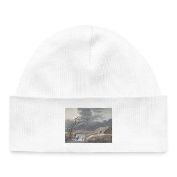 Vincent Jansz van der Vinne - Paysage hivernal - Bonnet bébé bio - blanc - Devant