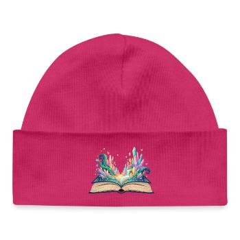 Dream World Awakens from Book Pages Fantasy Book - Baby Organic Beanie - white - Front