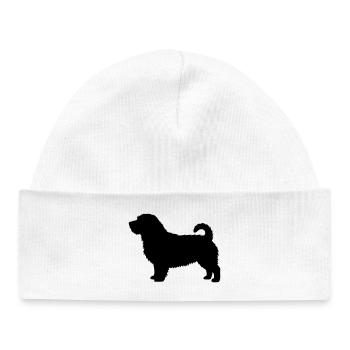 Norfolk-Terrier-Silhouette - Baby Organic Mütze - Weiß - Vorne