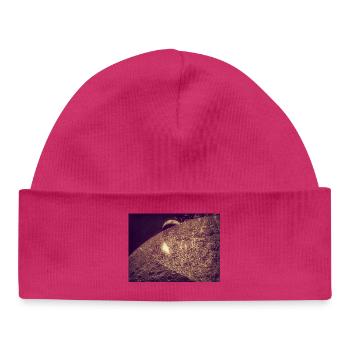 Lunar Crater Landscape Sepia - Baby Organic Beanie - white - Front