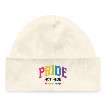 LGBTQ-Pride-Monat – Pride, nicht verstecken. - Baby Organic Mütze - Weiß - Vorne