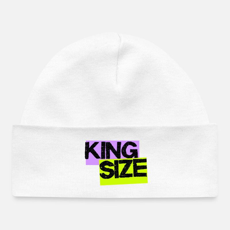 Streetwear urbain King Size – Design de mèmes statement - Bonnet bébé bio - blanc