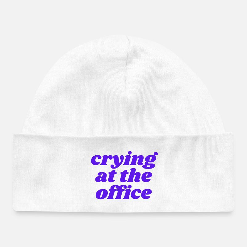 Pleurer au bureau - Bonnet bébé bio - blanc