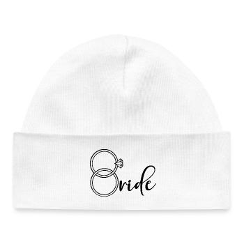 Engagement Ring Bride - Baby Organic Beanie - white - Front