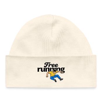 free running parkour - Baby Organic Beanie - white - Front
