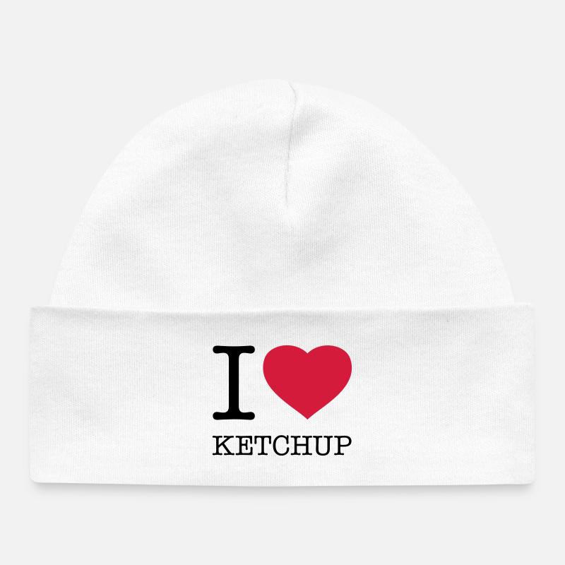 J’ADORE LE KETCHUP - Bonnet bébé bio - blanc