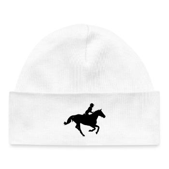 Horse sport - Bonnet bébé bio - blanc - Devant