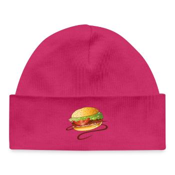 Burger Fast Food Junk Snack BBQ BBQ - Baby Organic Beanie - white - Front
