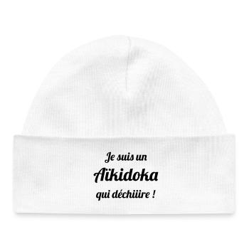 Aikido / Aikidoka / Sport / Martial Arts / Fighter - Baby Organic Beanie - white - Front