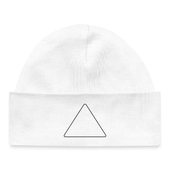 Triangle avec coins arrondis - Bonnet bébé bio - blanc - Devant