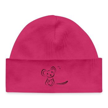Mouse pet - Doeslief - Baby Organic Beanie - white - Front