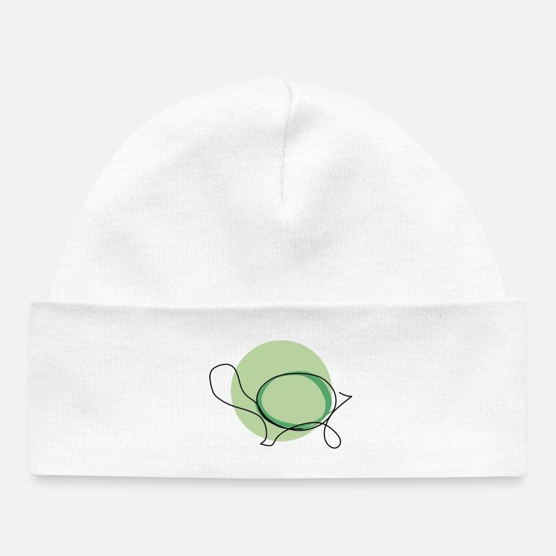 Tortue - Bonnet bébé bio - blanc