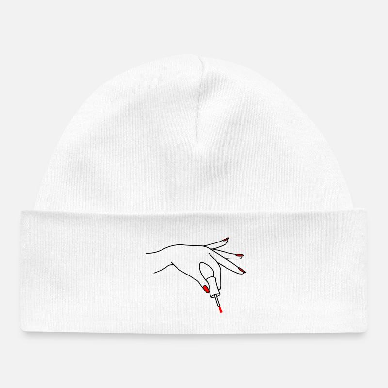 Vernis à ongles pédicure logo 3 - Bonnet bébé bio - blanc