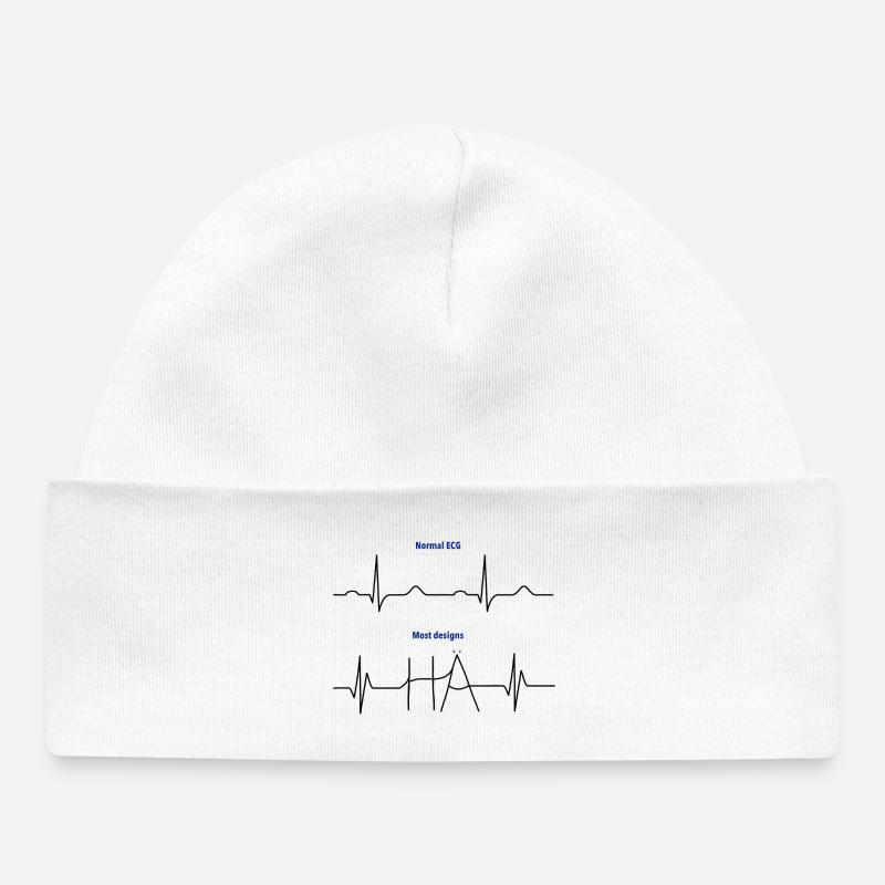 Électrocardiogramme (ECG) - Normal versus Hä? - Bonnet bébé bio - blanc