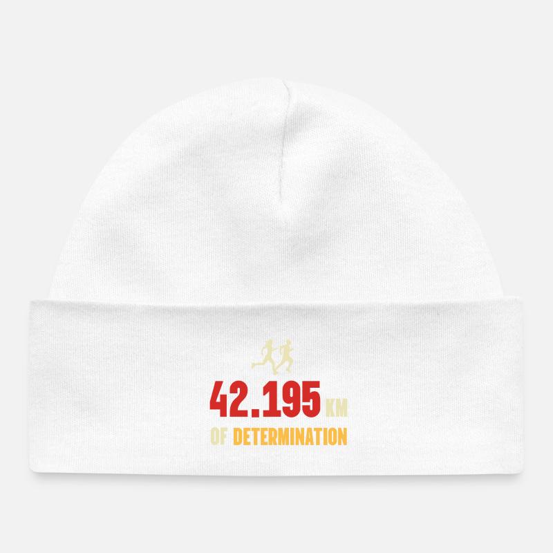Marathon - 42,195 km de détermination - Bonnet bébé bio - blanc