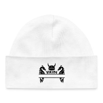 Plaque signalétique du casque de dragon viking - Bonnet bébé bio - blanc - Devant