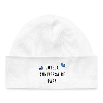 HAPPY BIRTHDAY DAD - Baby Organic Beanie - white - Front