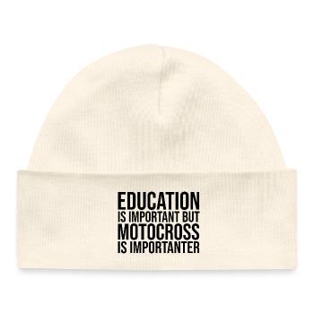 motocross - Bonnet bébé bio - blanc - Devant