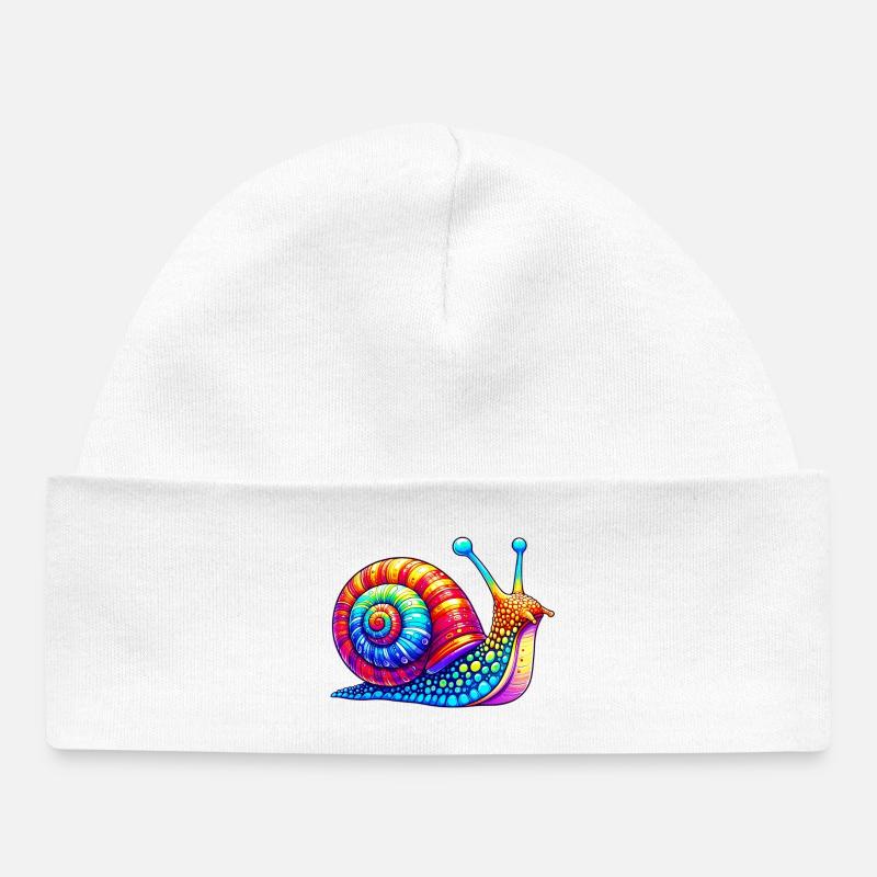 Escargot - Bonnet bébé bio - blanc