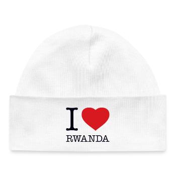 I LOVE RWANDA - Baby Organic Mütze - Weiß - Vorne
