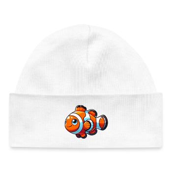 Poisson-clown - Bonnet bébé bio - blanc - Devant