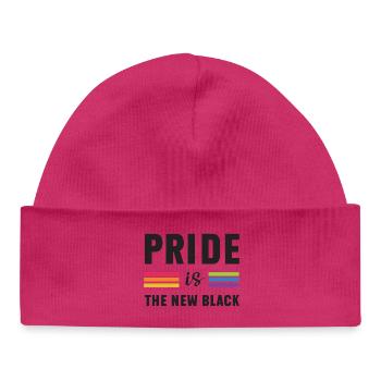 LGBTQ Pride Month - Pride is the New Black - Baby Organic Beanie - white - Front