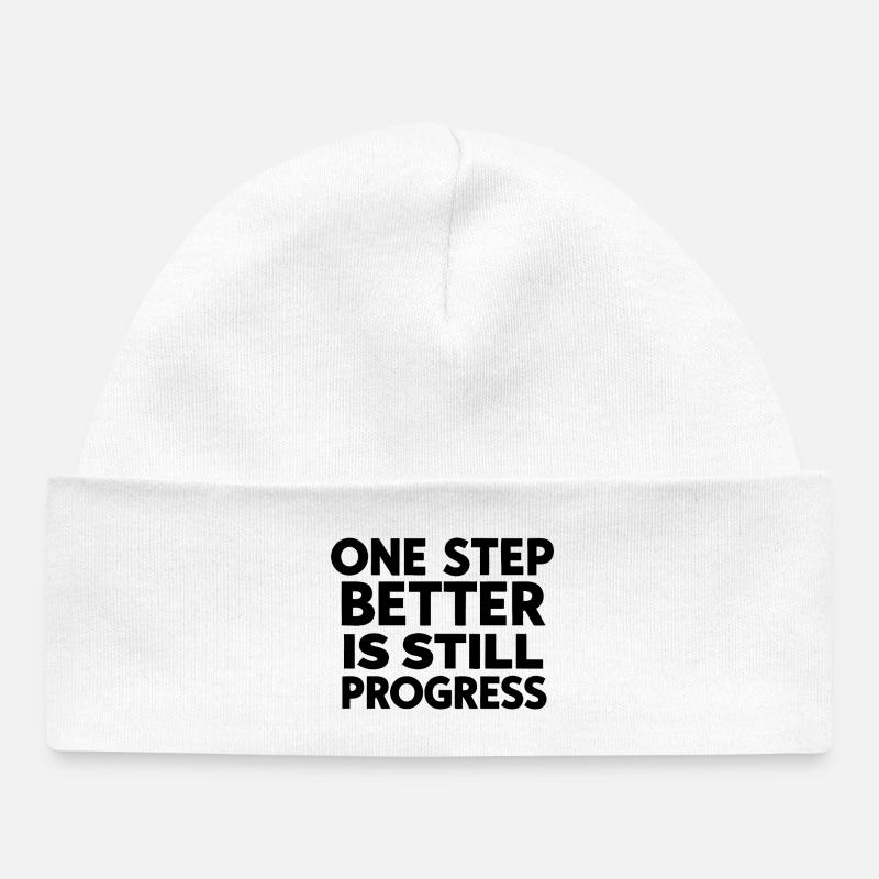 Motif abstrait géométrique vibrant - Bonnet bébé bio - blanc