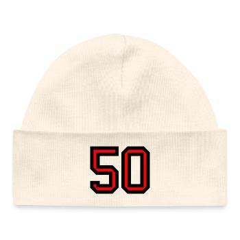 Design Numérique 50 en Style Futuriste - Bonnet bébé bio - blanc - Devant