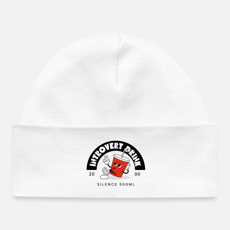 Introverti - Bonnet bébé bio - blanc