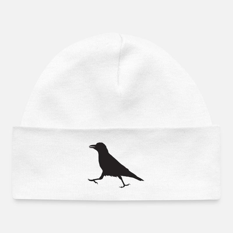 Corbeau I - Bonnet bébé bio - blanc