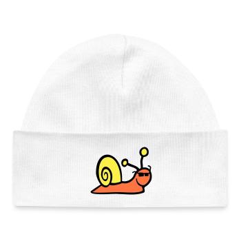 Snail Sunglasses Cute Cute Happy Cool - Baby Organic Beanie - white - Front