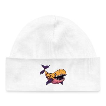 Whale Halloween Comic Funny - Baby Organic Beanie - white - Front