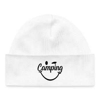 Camping Smile - Baby Organic Beanie - white - Front