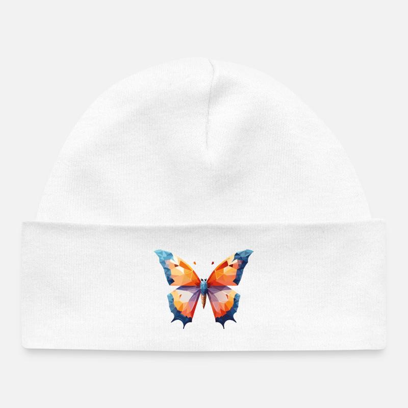Papillon - Bonnet bébé bio - blanc