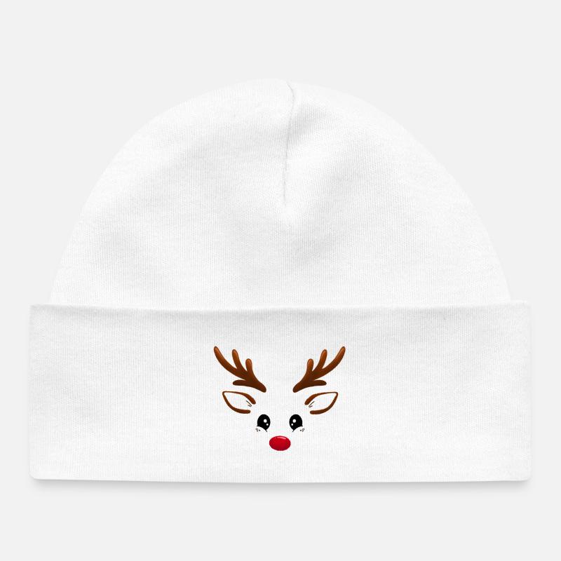 Renne Rudolph - Bonnet bébé bio - blanc