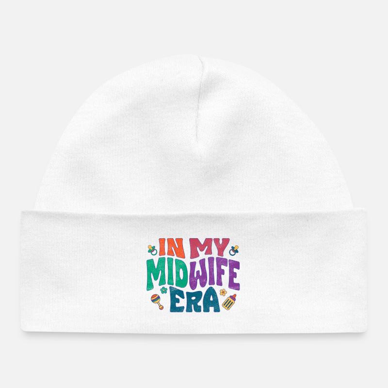 À mon époque de sage-femme - Bonnet bébé bio - blanc