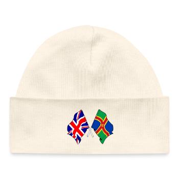 Drapeau du Lincolnshire + Grande-Bretagne - Bonnet bébé bio - blanc - Devant